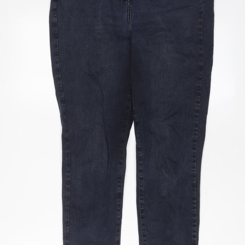 NEXT Womens Blue Cotton Skinny Jeans Size 30 in L30 in Regular Zip