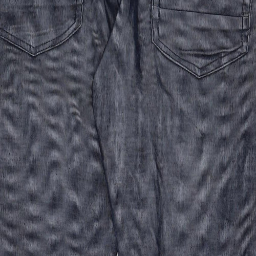 Easy Mens Blue Polyester Trousers Size 38 in L29 in Regular Zip - Short Leg