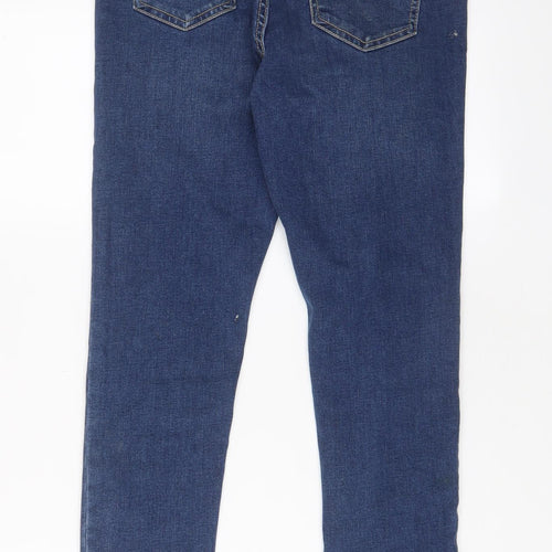 TU Womens Blue Cotton Skinny Jeans Size 10 L23 in Regular Zip