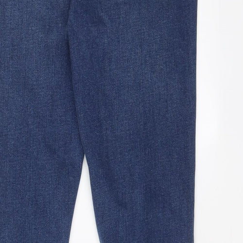 TU Womens Blue Cotton Skinny Jeans Size 10 L23 in Regular Zip