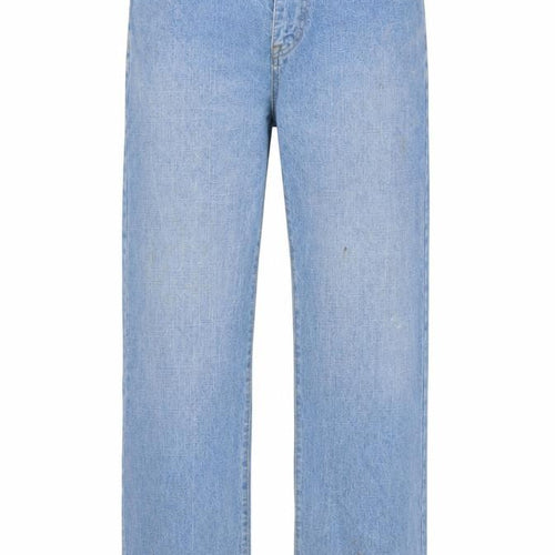Easy Mens Blue Cotton Straight Jeans Size 34 in L30 in Regular Zip