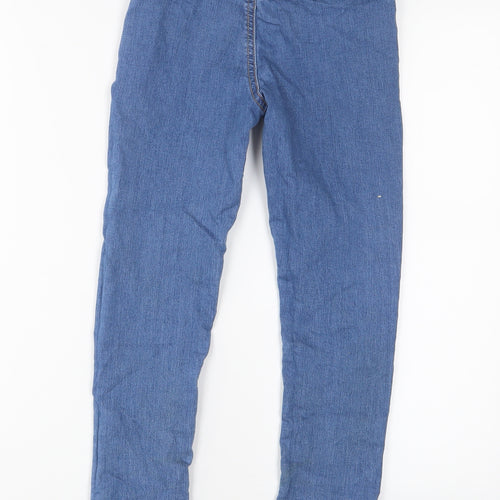 Nutmeg Girls Blue Cotton Jegging Jeans Size 7-8 Years Regular Pullover