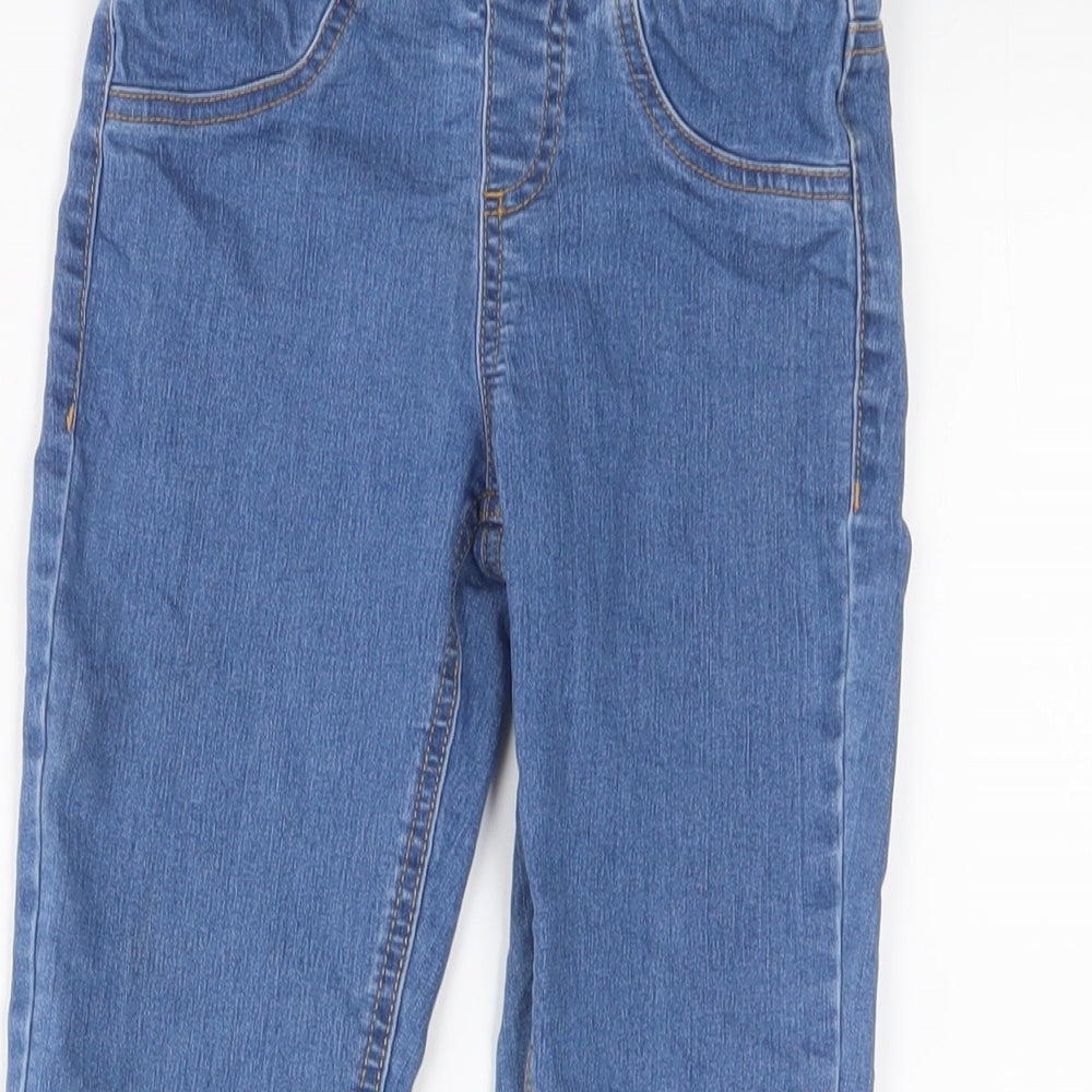 Nutmeg Girls Blue Cotton Jegging Jeans Size 7-8 Years Regular Pullover