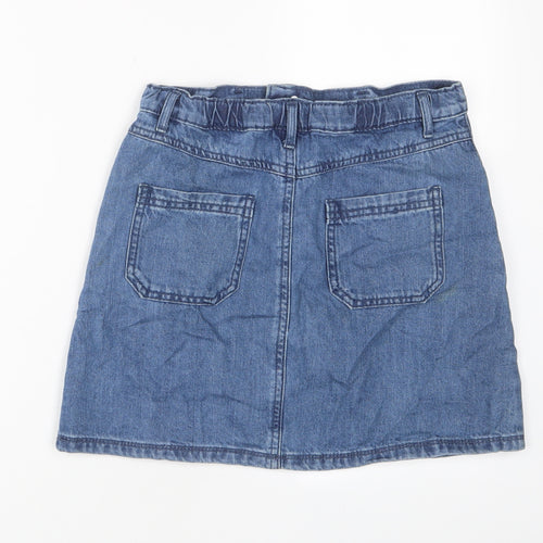 F&F Girls Blue Camel A-Line Skirt Size 11-12 Years Regular Zip