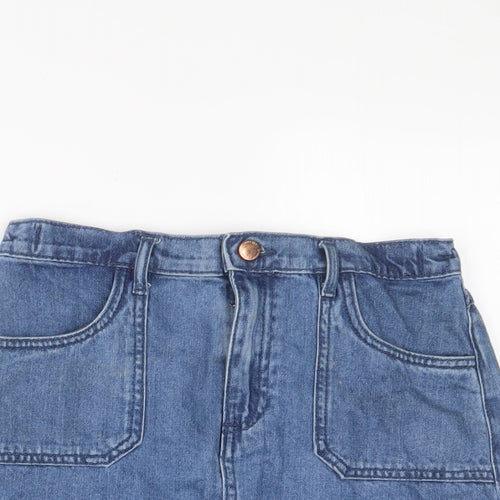 F&F Girls Blue Camel A-Line Skirt Size 11-12 Years Regular Zip