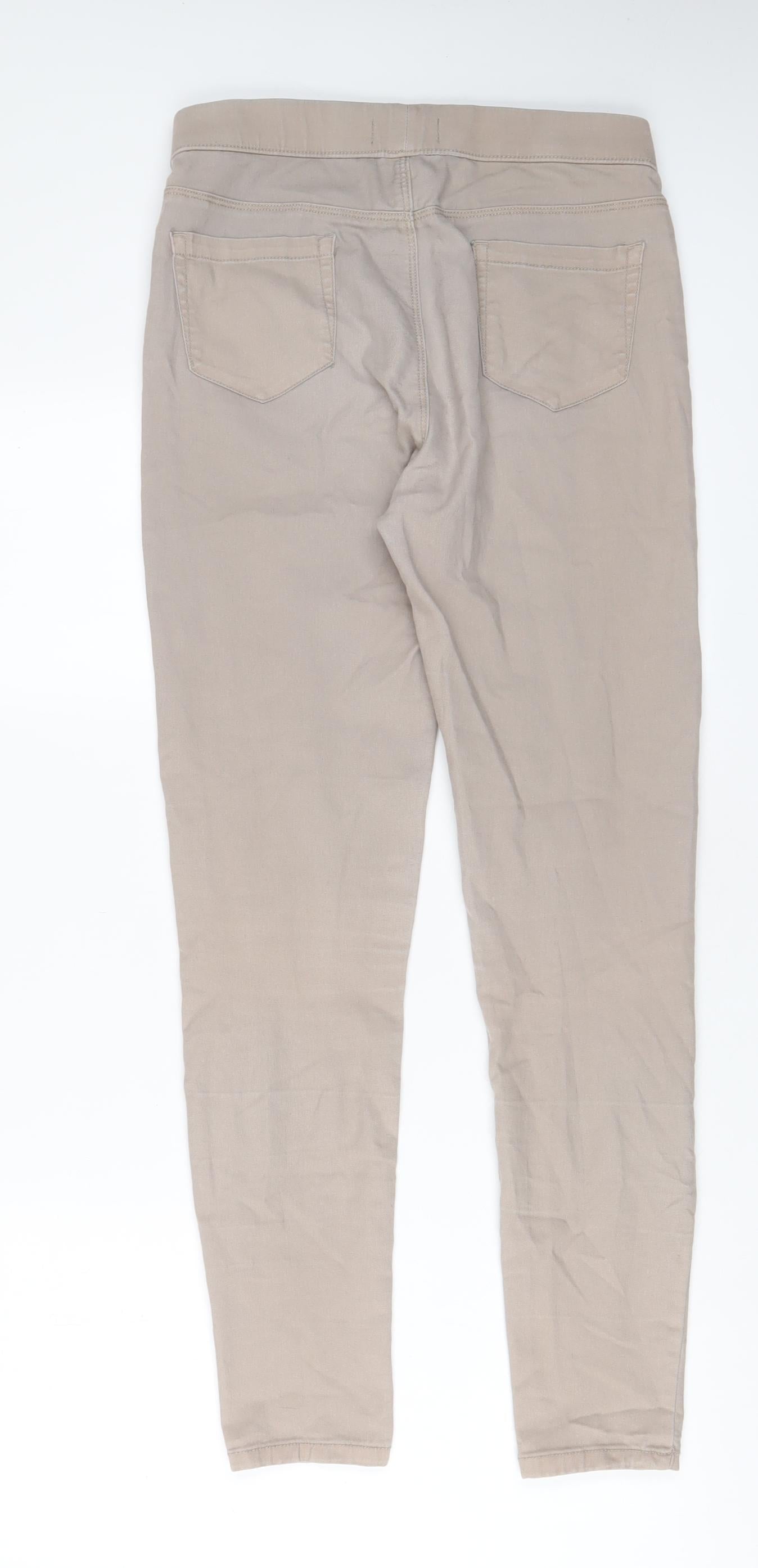 Peacocks Womens Beige Cotton Jegging Jeans Size 10 L28 in Regular