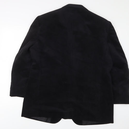 Marks and Spencer Mens Black Polyester Jacket Suit Jacket Size 44 Regular - Inside Pockets