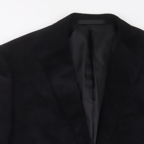 Marks and Spencer Mens Black Polyester Jacket Suit Jacket Size 44 Regular - Inside Pockets