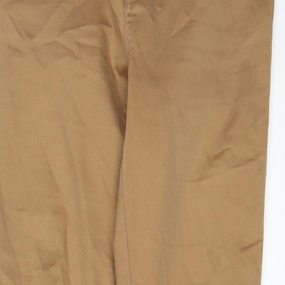 F&F Womens Brown Cotton Skinny Jeans Size 12 L28 in Regular Zip