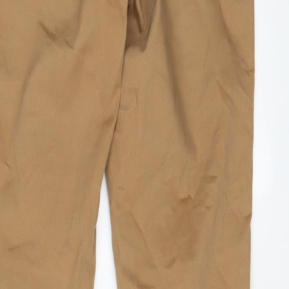 F&F Womens Brown Cotton Skinny Jeans Size 12 L28 in Regular Zip