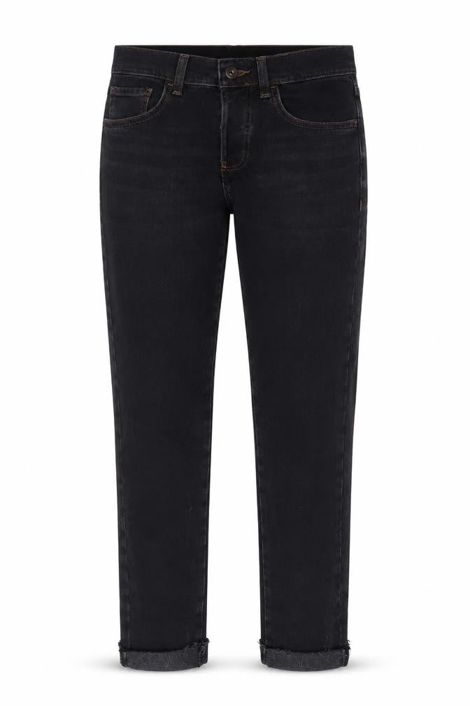 COLLUSION Womens Black Cotton Straight Jeans Size 28 in L29 in Regular Zip