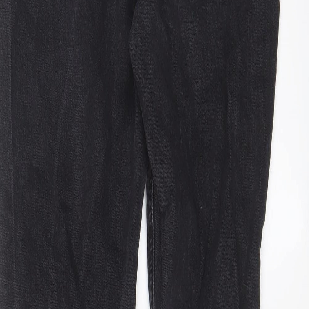 ASOS Womens Black Cotton Flared Jeans Size 26 in L28 in Regular Zip