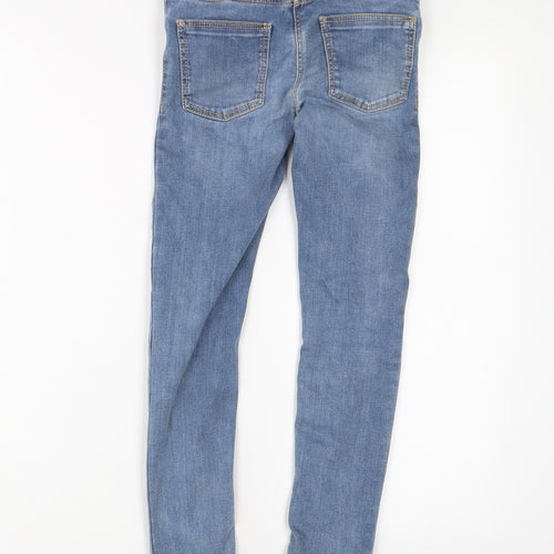 TU Boys Blue Cotton Skinny Jeans Size 9 Months L23 in Regular Zip - Adjustable waist