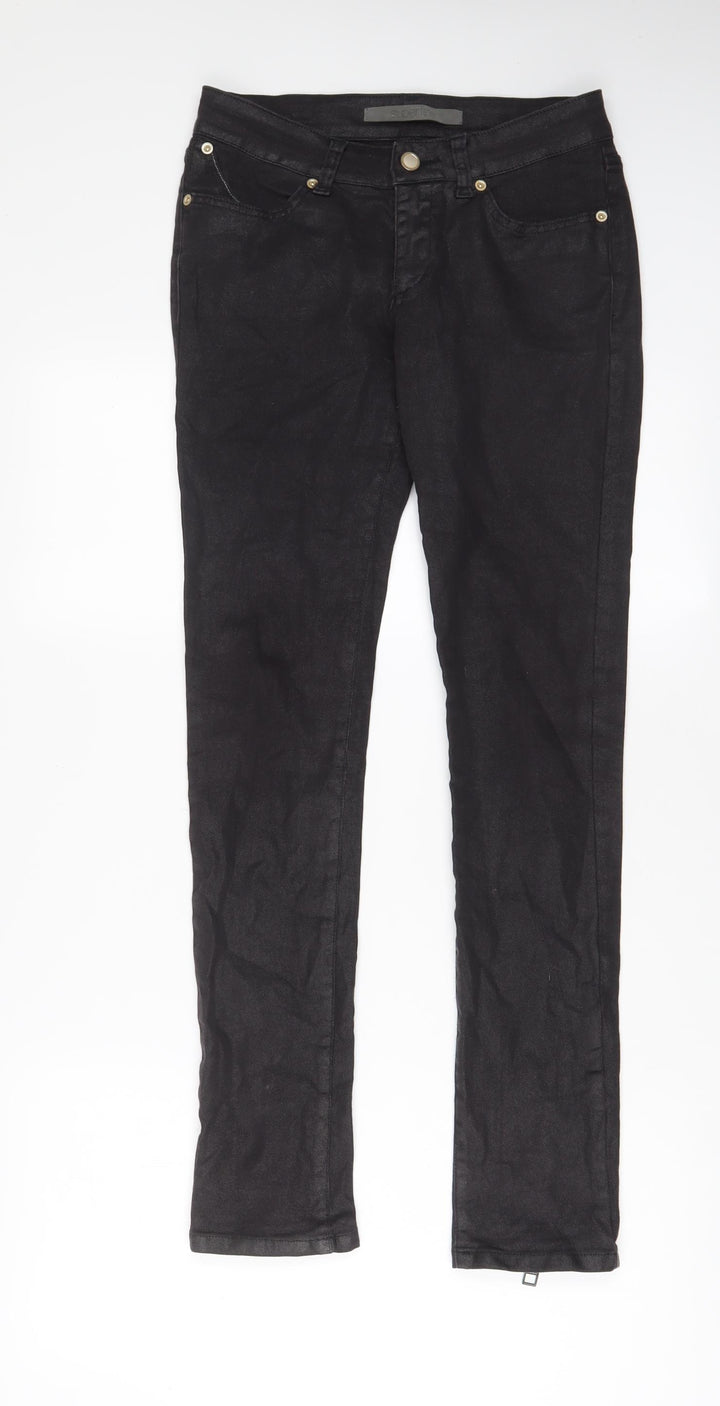Superfine Womens Black Cotton Skinny Jeans Size 25 in L30 in Regular Zip