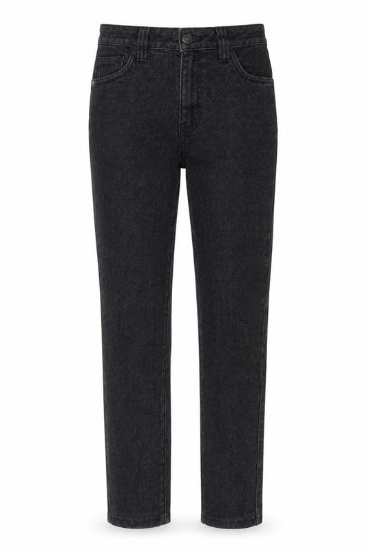 Front view of George women’s black cotton skinny jeans, size UK 8, 27-inch leg regular zip - glitter
