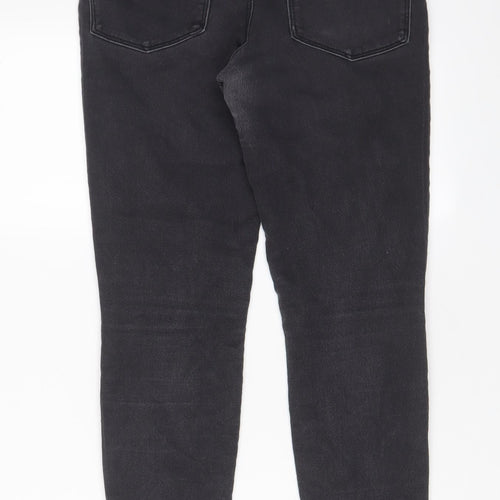Denim & Co. Womens Grey Cotton Skinny Jeans Size 8 L26 in Regular Zip