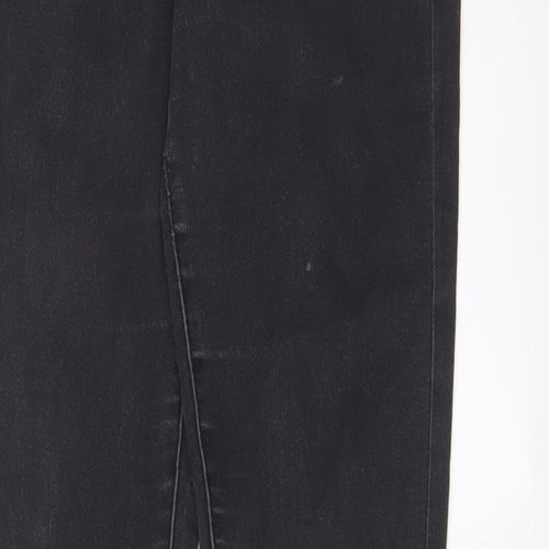 Denim & Co. Womens Grey Cotton Skinny Jeans Size 8 L26 in Regular Zip