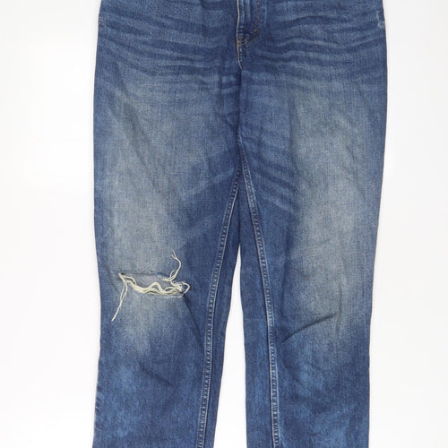 Cheap Monday Womens Blue Cotton Straight Jeans Size 29 in L34 in Regular Zip