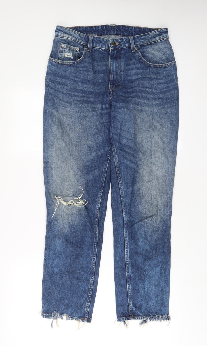 Cheap Monday Womens Blue Cotton Straight Jeans Size 29 in L34 in Regular Zip