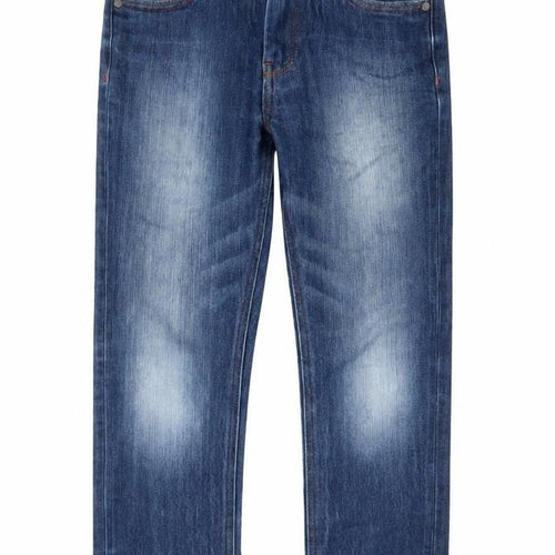 NEXT Boys Blue Cotton Straight Jeans Size 9 Months L23 in Regular Zip - Adjustable waist
