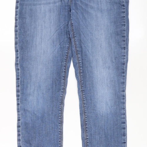 Only Womens Blue Cotton Straight Jeans Size 23 in L32 in Regular Zip