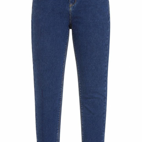 Denim & Co. Girls Blue Cotton Skinny Jeans Size 8-9 Years L22 in Regular Zip - Adjustable waist