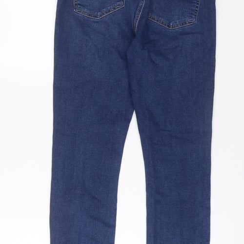 Denim & Co. Womens Blue Cotton Skinny Jeans Size 12 L28 in Regular Zip
