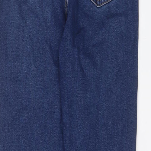 Denim & Co. Womens Blue Cotton Skinny Jeans Size 12 L28 in Regular Zip