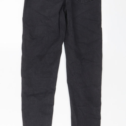 Topshop Womens Grey Cotton Skinny Jeans Size 26 in L32 in Regular Zip