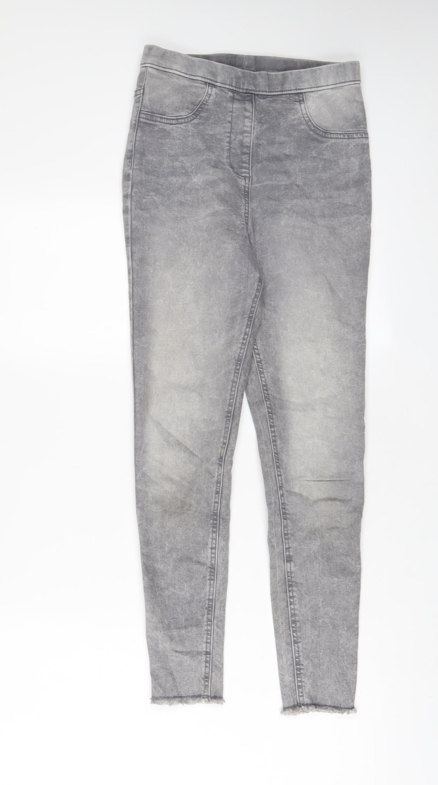 George Girls Grey Cotton Jegging Jeans Size 12-13 Years L26 in Regular Pullover