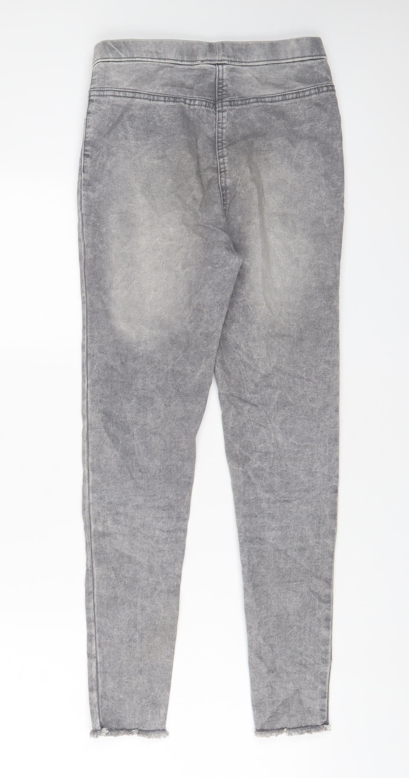 George Girls Grey Cotton Jegging Jeans Size 12-13 Years L26 in Regular Pullover