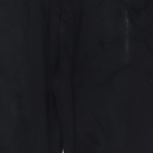 Marks and Spencer Mens Black Cotton Straight Jeans Size 38 in L29 in Regular Zip - Short Leg