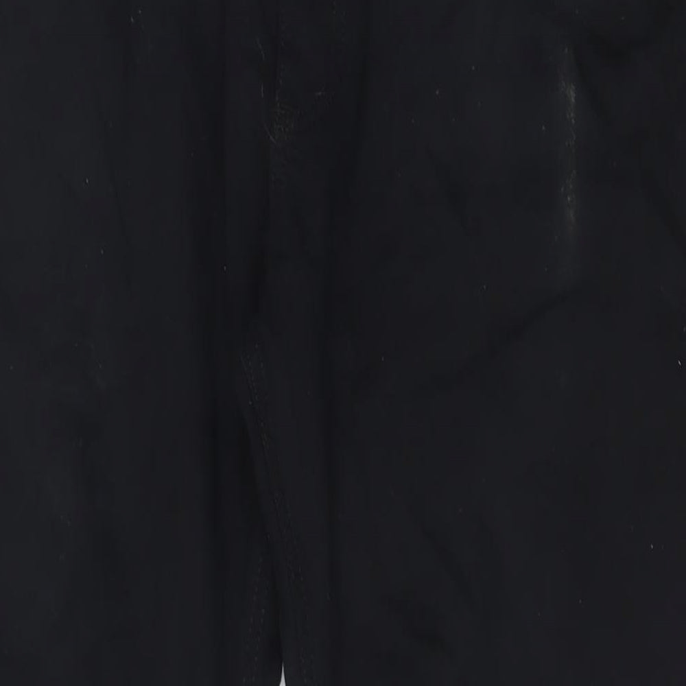 Marks and Spencer Mens Black Cotton Straight Jeans Size 38 in L29 in Regular Zip - Short Leg