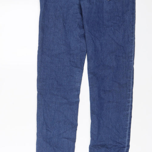 H&M Womens Blue Cotton Skinny Jeans Size 6 L31 in Regular Zip