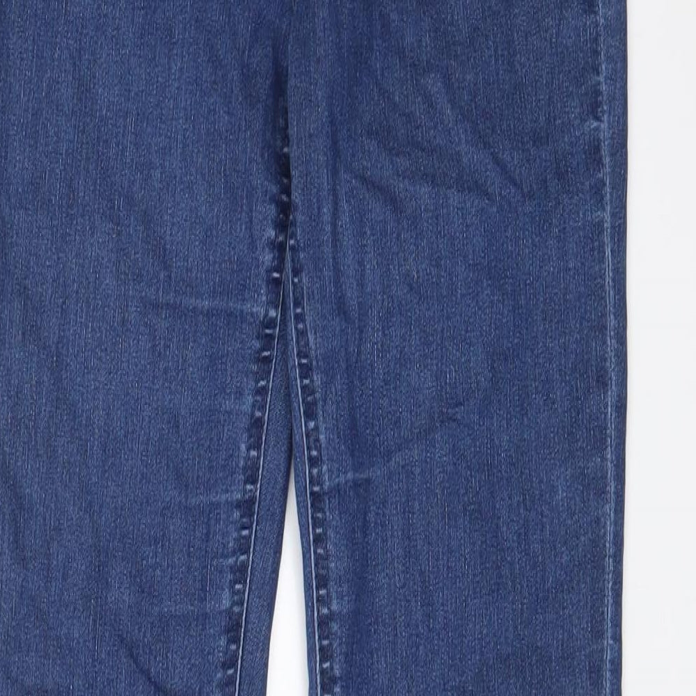 H&M Womens Blue Cotton Skinny Jeans Size 6 L31 in Regular Zip
