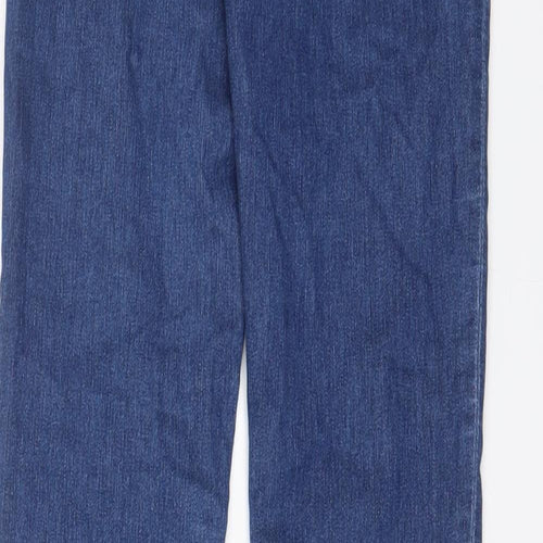 H&M Womens Blue Cotton Skinny Jeans Size 6 L31 in Regular Zip