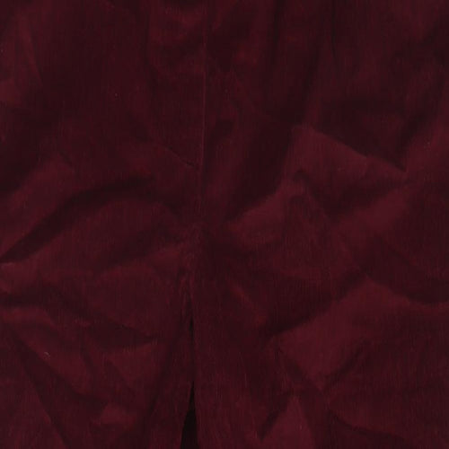 Amber Womens Red Cotton Trousers Size 18 L25 in Regular