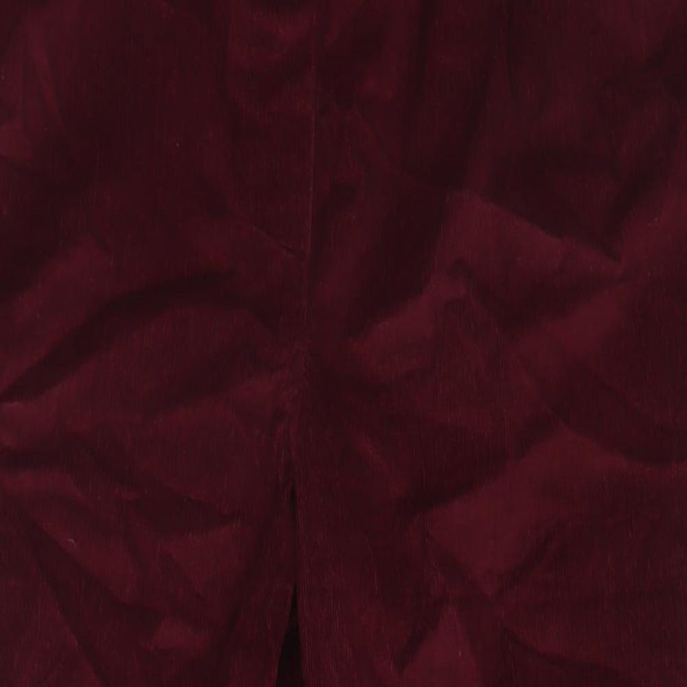 Amber Womens Red Cotton Trousers Size 18 L25 in Regular