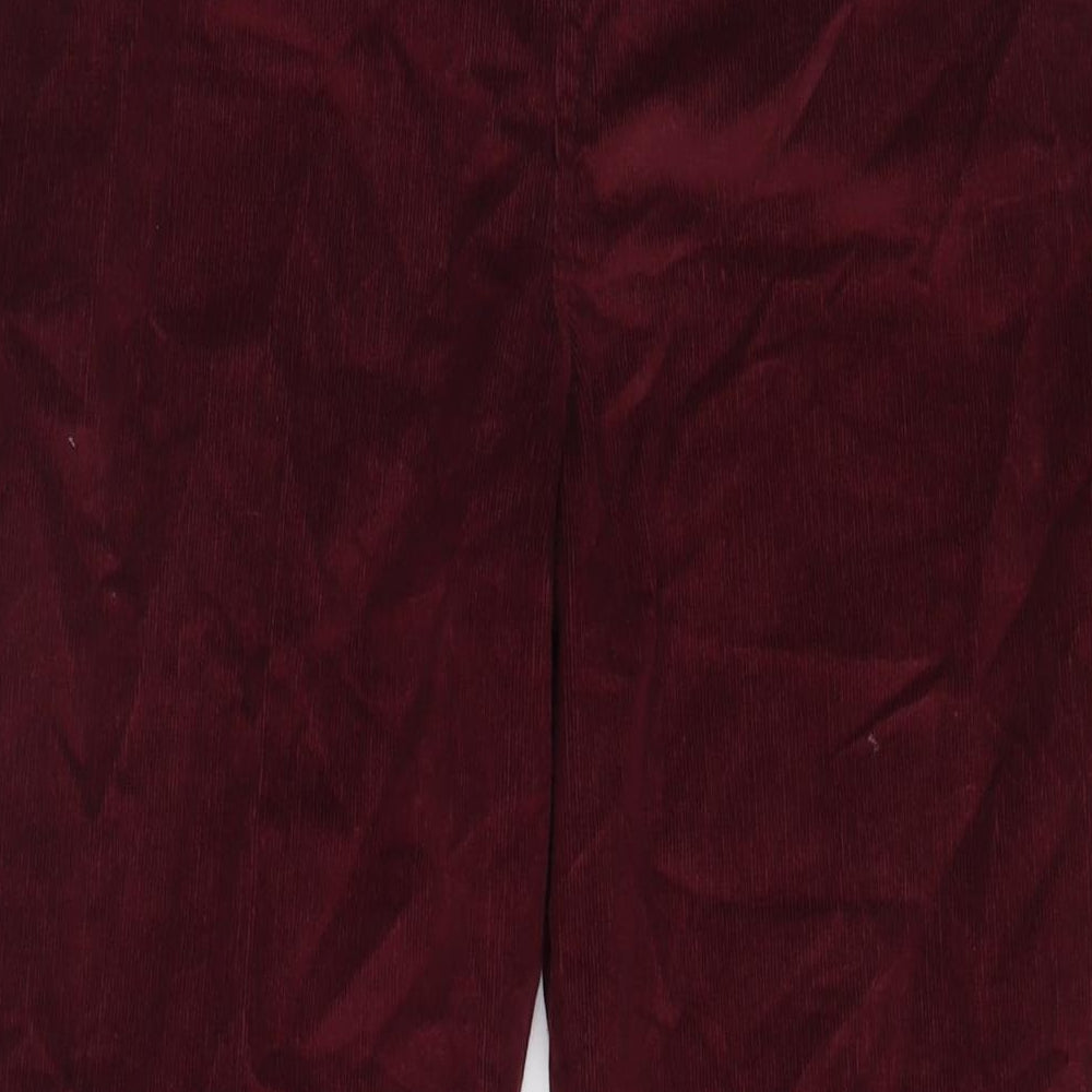 Amber Womens Red Cotton Trousers Size 18 L25 in Regular