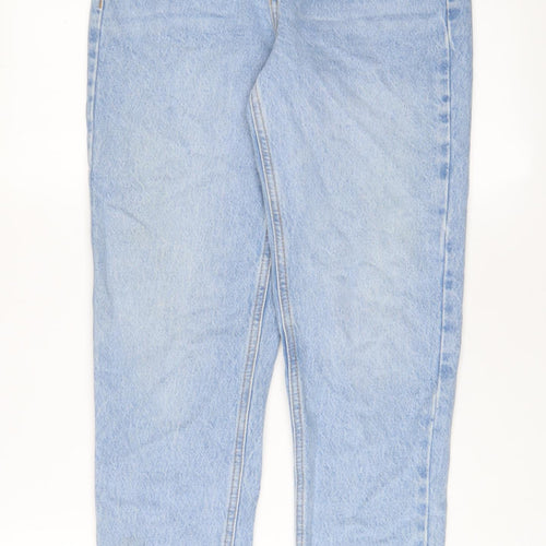 Topshop Womens Blue Cotton Straight Jeans Size 26 in L30 in Regular Zip