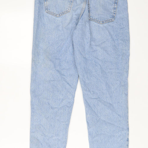 Topshop Womens Blue Cotton Straight Jeans Size 26 in L30 in Regular Zip