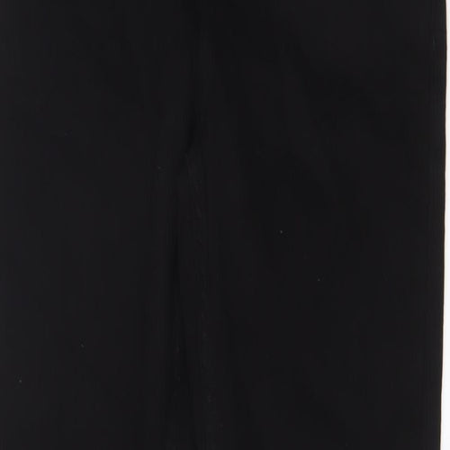 Marks and Spencer Womens Black Cotton Skinny Jeans Size 14 L28 in Regular Zip