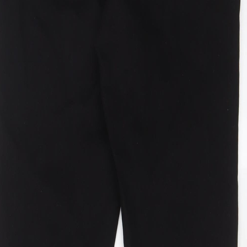 Marks and Spencer Womens Black Cotton Skinny Jeans Size 14 L28 in Regular Zip