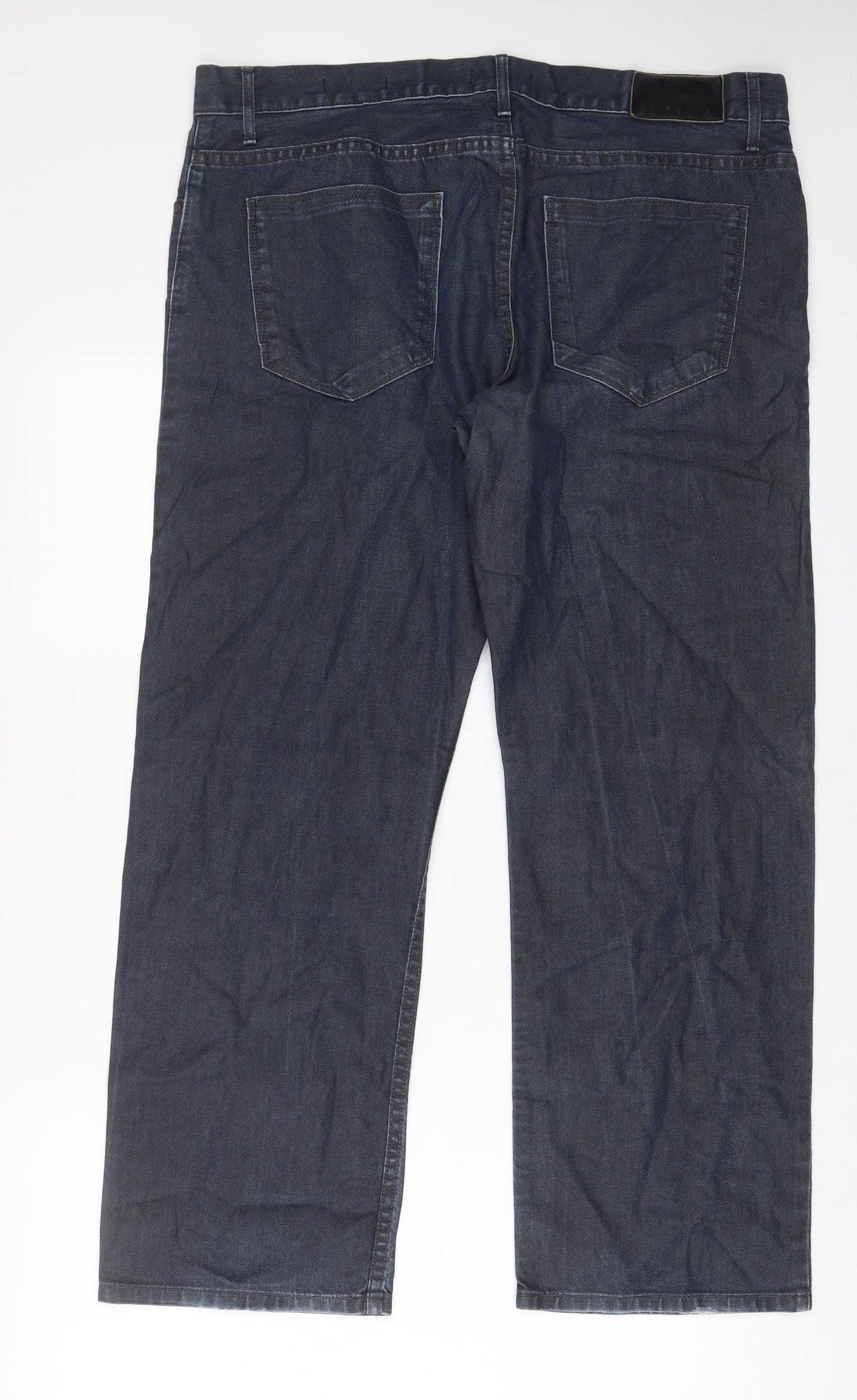 Autograph Mens Blue Cotton Straight Jeans Size 38 in L29 in Regular Zip - Short Leg