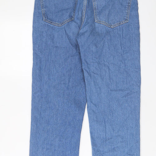 ASOS Womens Blue Cotton Straight Jeans Size 28 in L30 in Regular Zip