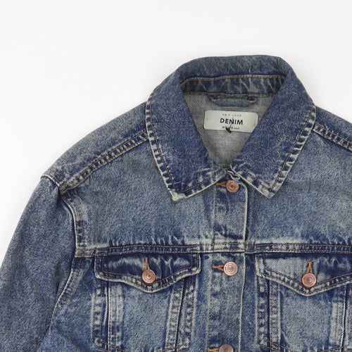 New Look Womens Blue Jacket Size 10 Button