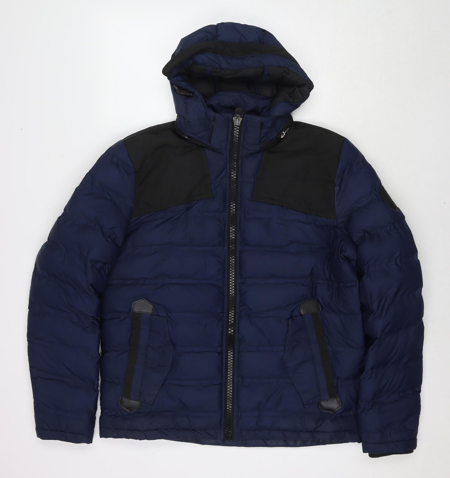 Anapurna Mens Blue Puffer Jacket Jacket Size M Zip