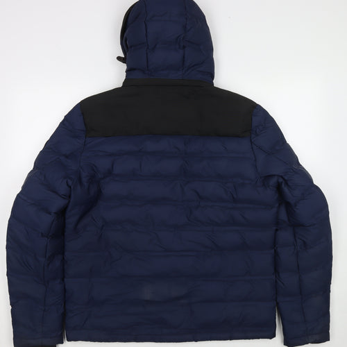 Anapurna Mens Blue Puffer Jacket Jacket Size M Zip