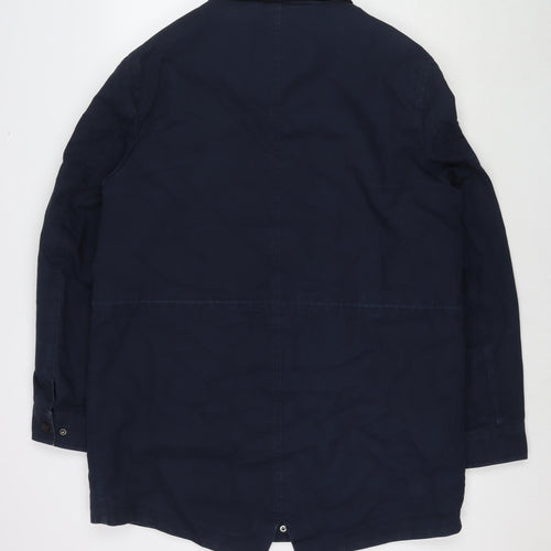 Marks and Spencer Mens Blue Bomber Jacket Jacket Size L Zip