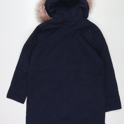 Great Plains London Womens Blue Parka Jacket Size 10 Zip